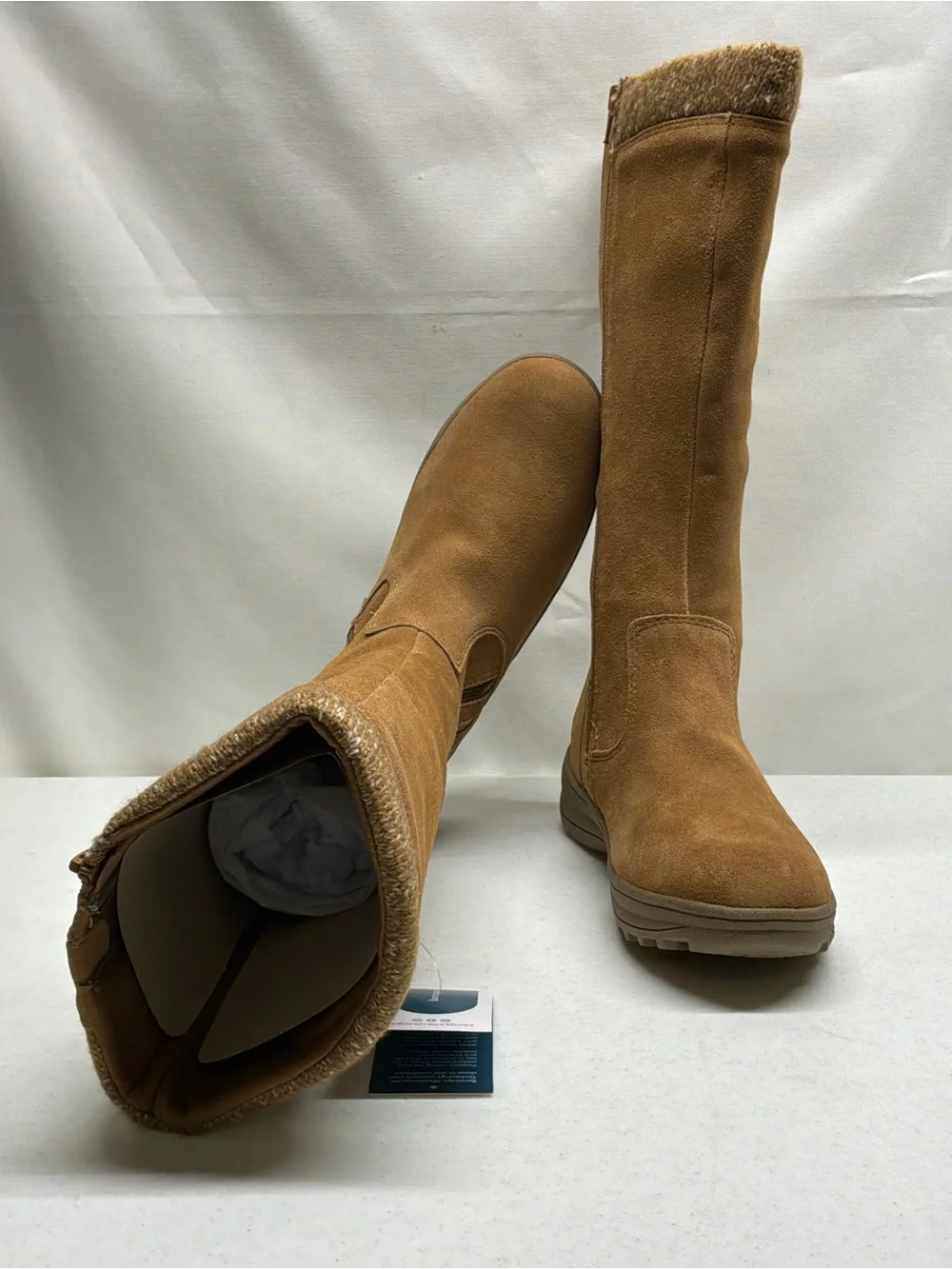 BareTraps Adelle Tall Tan Winter Boots with Faux-Fur Cuff